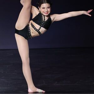 Black Studded dance costume